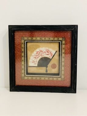 Sally Ray Cairns Vintage Oriental Fan Offset Lithograph